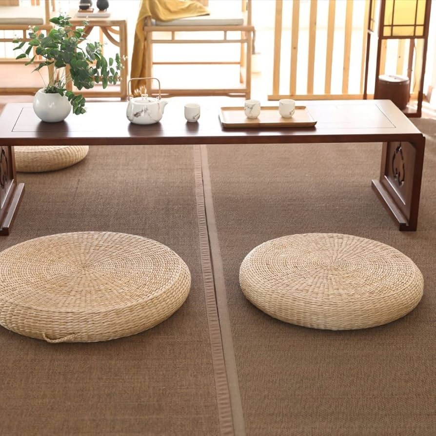 igusa:mono 円形座布団 4枚セット グリーン igusa:mono 形座布団 4枚セット グリーン